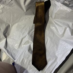 Wembly of Wemlon Men Tie Striped Brown Paisley For Brown Olive or Black Suit